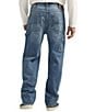 Color:Indigo - Image 2 - Relaxed Fit Straight Leg Mid Flex Painters Jeans
