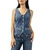 Silver Jeans Co. Sleeveless Longline Denim Vest - Image 1