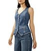 Silver Jeans Co. Sleeveless Longline Denim Vest - Image 3