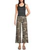 Silver Jeans Co. Suki Camouflage Printed Mid Rise Cropped Wide Leg Jeans - Image 3