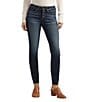 Silver Jeans Co. Suki Mid Rise Curvy Fit Skinny Leg Jeans, Color:Indigo - Image 1