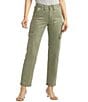 Color:Light Olive - Image 1 - Suki Mid Rise Low Stretch Cargo Pants