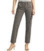 Color:Grey - Image 1 - Suki Mid Rise Low Stretch Cargo Pants
