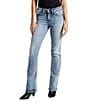 Color:Indigo - Image 1 - Suki Slim Mid Rise Light Wash Bootcut Jeans