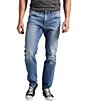 Color:Indgo - Image 1 - Taavi Classic Fit Tapered Legs Mid Rise Flex Jeans