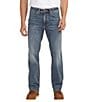 Color:Indigo - Image 1 - Zac Max Flex Relaxed Fit Straight Denim Jeans