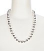 Color:Silver - Image 1 - Hematite Sterling Silver Collar Necklace