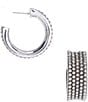 Color:Silver - Image 1 - Sterling Silver Prosecco Hoop Earrings