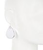 Color:Silver - Image 2 - Sterling Silver Smooth Tear Drop Earrings