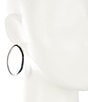 Color:Silver - Image 2 - Sterling Silver Open Oval Hoop Earrings