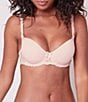 Color:Blush - Image 1 - Andora 3D Molded Lace Embroidered Contour Underwire Bra