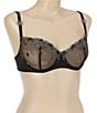Color:Moonlight - Image 2 - Delice Demi Cup Embroidered Adjustable Bra