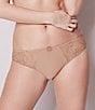 Color:Nude - Image 1 - Delice Floral-Embroidered Bikini Panty