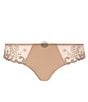 Color:Nude - Image 3 - Delice Floral-Embroidered Bikini Panty