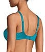 Color:Atoll Blue - Image 2 - Delice Floral Embroidered Full Busted Contour Underwire Square Back Bra