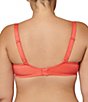 Color:Mango - Image 2 - Delice Floral Embroidered Full Busted Contour Underwire Square Back Bra