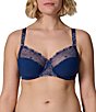 Simone Perele Delice Floral Embroidered Full Busted Contour Underwire Square Back Bra - Image 1