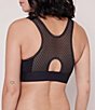 Color:Black - Image 2 - Harmony Wire-Free Keyhole Cut Out Sports Bra