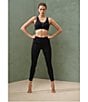 Color:Black - Image 5 - Harmony Wire-Free Keyhole Cut Out Sports Bra