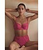Simone Perele Intrigue Retro Embroidered Brief, Color:Disco Pink - Image 3