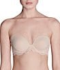 Color:Peau Rose - Image 3 - Karma Plunge Strapless Convertible Underwire Bra