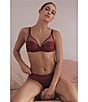 Simone Perele Scenario Lace Embroidered Bikini Panty, Color:Spinel Red - Image 3