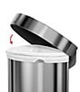 Color:Silver - Image 3 - 45-Liter Semi-Round Step Trash Can