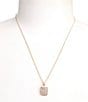 Simplicity Pave Square Short Pendant Necklace - Image 2