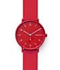 Color:Red - Image 1 - Unisex Aaren Kulor 41 MM Red Silicone Watch