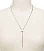 Color:Two Tone - Image 3 - Amalie Two Tone Lariat Y-Necklace