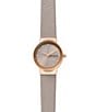 Color:Sand - Image 1 - Freja Lille Two-Hand Sand Eco Leather Watch