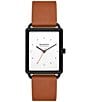 Skagen Men's Hagen Quartz Three-Hand Leather Strap Watch - Image 1