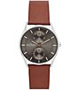 Skagen Men's Holst Multifunction Leather Strap Watch - Image 1