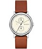Skagen Men's Signature Quartz Multifunction Leather Strap Watch - Image 4