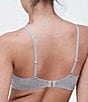 Color:Heather Grey/Ivory - Image 2 - Adorned Cotton Molded Underwire Bra