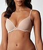 Color:Beige - Image 1 - Breathless Push-Up Plunge Convertible Bra