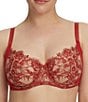 Color:Lipstick/Nylon - Image 1 - Entice Full Coverage Lace Underwire Bra