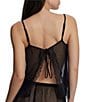 Skarlett Blue Entice Sheer Dotted Reversible Coordinating Cami, Color:Black - Image 2
