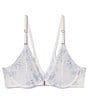 Skarlett Blue Flaunt Front-Closure Seamed Underwire Bra, Color:White/Blue - Image 4