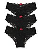 Color:Black - Image 1 - Goddess Chikini Low Rise Panty 3-Pack