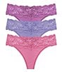 Skarlett Blue Goddess Thong 3-Pack, Color:Purple/Periwinkle/Pink Lavender - Image 1