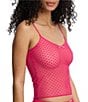 Skarlett Blue Heart Breaker Sheer Heart Lace Coordinating Cami, Color:Neon Fuchsia - Image 3