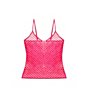 Skarlett Blue Heart Breaker Sheer Heart Lace Coordinating Cami, Color:Neon Fuchsia - Image 7