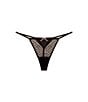Skarlett Blue Heart Breaker Sheer Heart Lace G-String Thong, Color:Black - Image 4