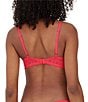 Color:Hot Pink - Image 2 - Smitten Unlined Lace Underwire Bra