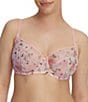 Color:Floral Print - Image 1 - Spellbound Tulle Full Coverage Mesh Floral Print Underwire Bra