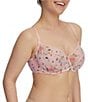 Color:Floral Print - Image 3 - Spellbound Tulle Full Coverage Mesh Floral Print Underwire Bra