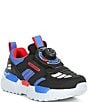 Skechers Boys' S-Lights Turbo Fuse Selectron Light Up Sneakers (Toddler), Color:Black/Royal Blue/Red - Image 1