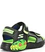 Color:Black/Lime - Image 2 - Boys' SLights Creature-Splash Lighted Sandals (Toddler)
