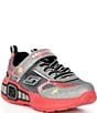 Skechers Boys' SLights, Color:Gunmetal/Charcoal/Red - Image 1